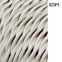 Cable textil trenzado 2x0,75mm 25mts algodon  euro/mts