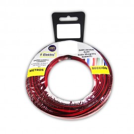 Carrete cable paralelo 2x0,75mm rojo/negro 5m (audio)