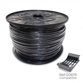 Carrete cable manguera acrilica 1kv negra 5x1,5mm 100m (bobina grande ø400x200mm)