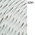 Cable textil trenzado 2x0,75mm c-01 aluminio seda color blanco 5m