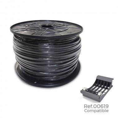 Carrete cablecillo flexible1,5mm negro 1000mts (bobina grande ø400x200mm)
