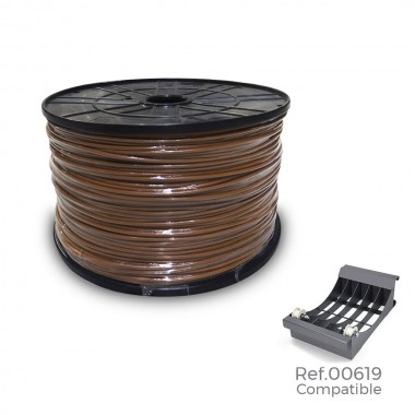 Carrete cablecillo flexible 1,5mm marron 1000mts(bobina grande ø400x200mm)