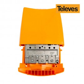Amplificador de antena para mastil de exterior ganancia fm: 15db uhf: 4db televes