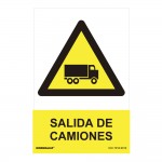 Señal peligro "salida de camiones" (pvc 0.7mm)  30x40cm