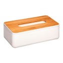 Caja de pañuelos baño bambu-blanco colección 'baltik'