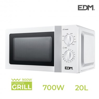 S.of.  microondas con grill - 20 litros - 700w - edm