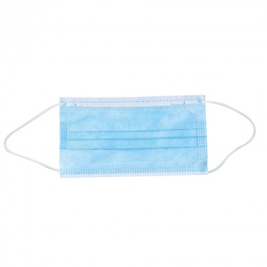 Pack 50 pcs mascarilla desechable higienicas 3 capas azul con bolsa