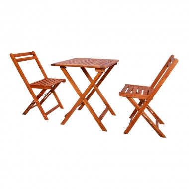 Set mesa y sillas acacia