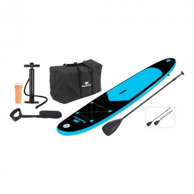 Tabla paddle surf azul hinchable con remo, inflador y bolsa 285 x 71 x 10cm