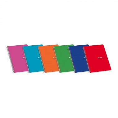 Cuaderno tapa blanda enri espiral  dina5 cuadriculado colores surtidos