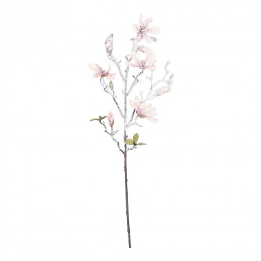 Planta artificial magnolia color beige flocado