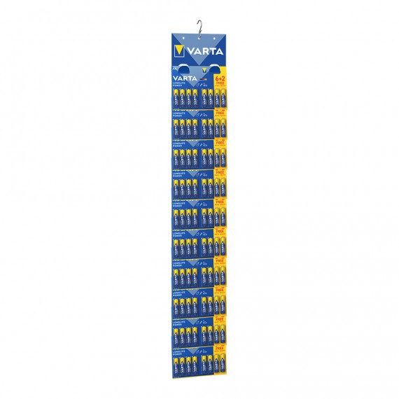 Ult. unidades pack 10 blisters 6+2 pilas aa longlife power varta