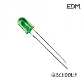 Diodo led color verde 5mm (manualidades) 1,9v edm