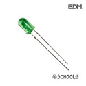 Diodo led verde 5mm (manualidades)  3,2v