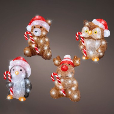 Muñecos navideños con led para exterior modelos surtidos 491338