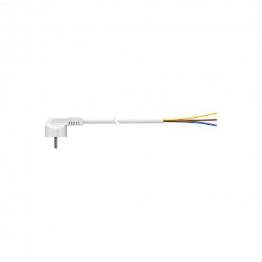 Cable con clavija schuko 1,5m 3x1.5mm 4,8mm 16a 250v t/tl blanco. solera 7000/1,5.