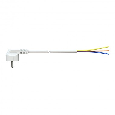 Cable con clavija schuko 5m 3x1.5mm 4,8mm 16a 250v t/tl blanco. solera 7000/5.