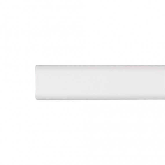Barra armario ovalada metal blanco 150cm cintacor - storplanet