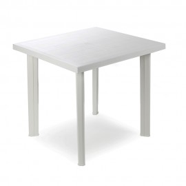 Mesa cuadrada fiocco color blanco para exterior 80 x 75 x 72 cm