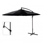 Parasol excéntrico altura maxima 3m ø300cm color: negro