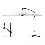 Parasol excéntrico altura maxima 3m ø300cm color: blanco