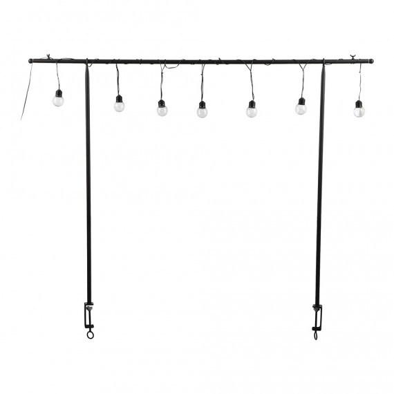 Soporte para mesa de exterior con 10 bombillas de led a pilas blanco cálido