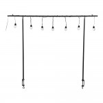 Soporte para mesa de exterior con 10 bombillas de led a pilas blanco cálido