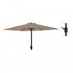 Parasol ø300cm altura 248cm. poste de aluminio con manivela color: taupe