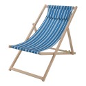 Silla plegable de tela y madera 97x56x85cm