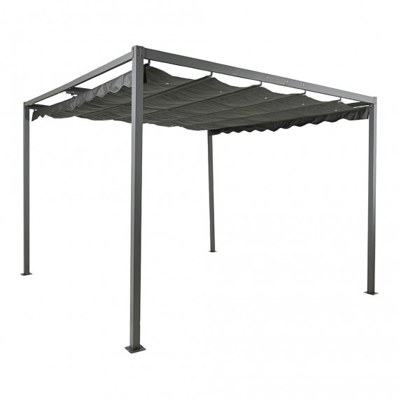 Pérgola para exterior 300x300x220cm gris antracita 891705
