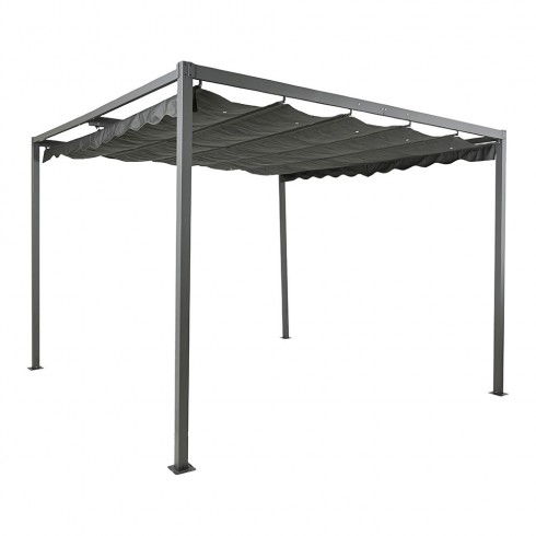 Pérgola para exterior 300x300x220cm gris antracita 891705