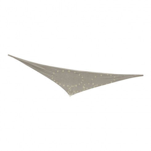 Toldo de ocultación con led solar para exterior 300x300x300cm. color gris 899189