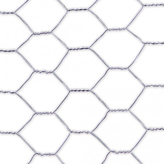 Malla metalica de triple torsion galvanizada cuadro: 19x0,7mm / 1x5m