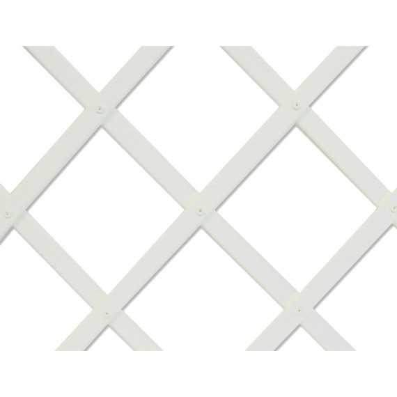 Trelliflex celosia de plastico 0,5x1,5m color blanco perfil de listones 22x6mm faura