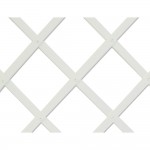 Trelliflex celosia de plastico 0,5x1,5m color blanco perfil de listones 22x6mm faura