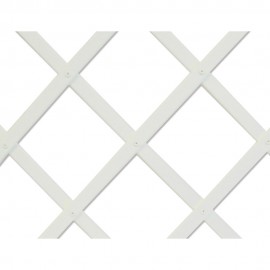 Celosia de plastico 1 x 2 m color blanco perfil de listones 22 x 6 mm