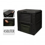 Caja de compostaje 450 l color negro 80x80x81cm progarden