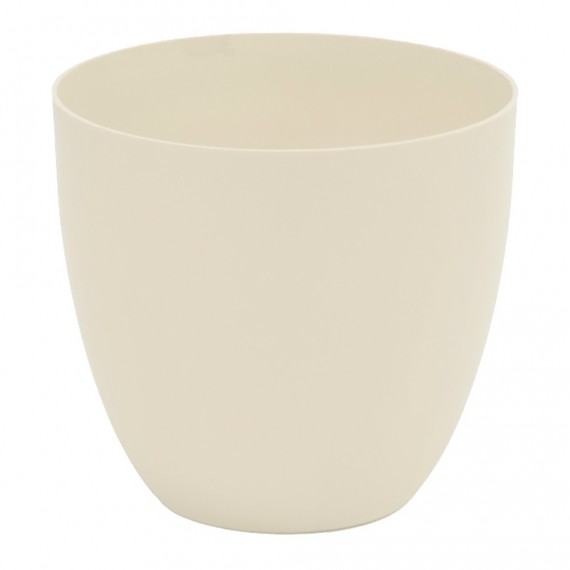 Maceta de inyeccion modelo cuenco ø18cm color ecru