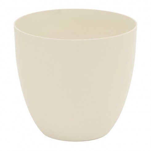 Maceta de inyeccion modelo cuenco ø18cm color ecru