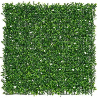 Jardín vertical con flores de jazmín color verde 1 x 1 m