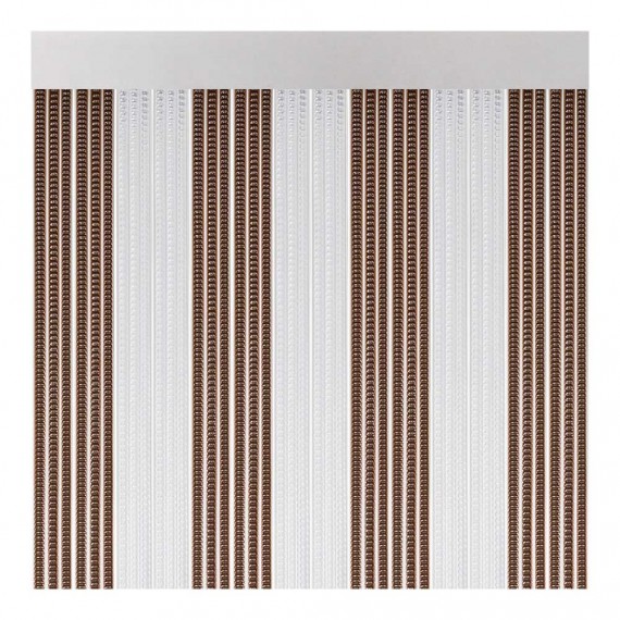 Cortina para puerta modelo "lisboa" color marron-cristal 90x210cm m63185 acudam