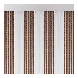 Cortina para puerta modelo "lisboa" color marron-cristal 90x210cm m63185 acudam
