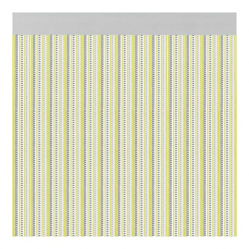 Cortina para puerta modelo "brescia" color amarillo 90x210cm m63166 acudam
