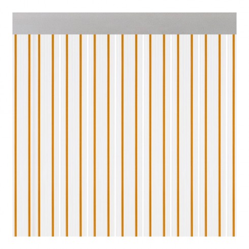 Cortina para puerta modelo "ferrara" transparente color miel 90x210cm m63112 acudam