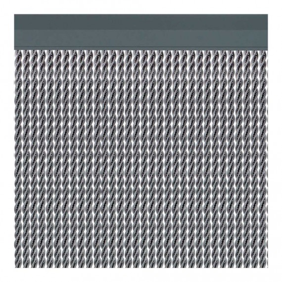 Cortina para puerta modelo "manacor" color plata 90x210cm m63577 acudam