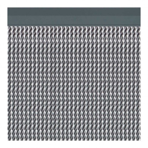 Cortina para puerta modelo "manacor" color plata 90x210cm m63577 acudam