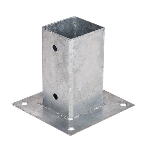 Anclaje metálico cuadrado 9x9cm f50003 faura