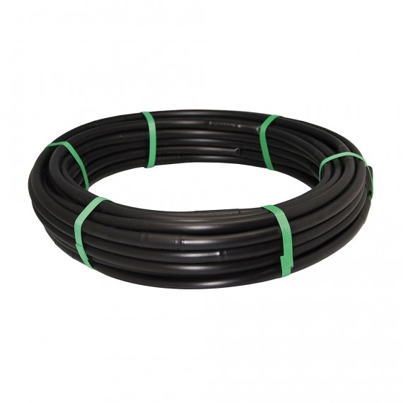 Rollo de 25m de tuberia de goteo 16mm con goteros a 0,35cm 2 l/h color negro. blue bird