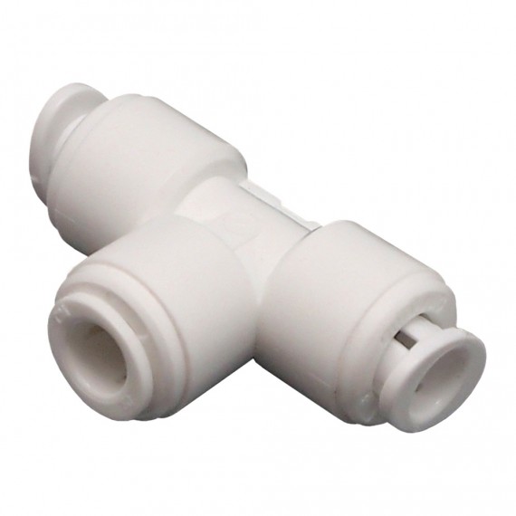 Adaptador "t" de distribución automática 1/4" vivo verde