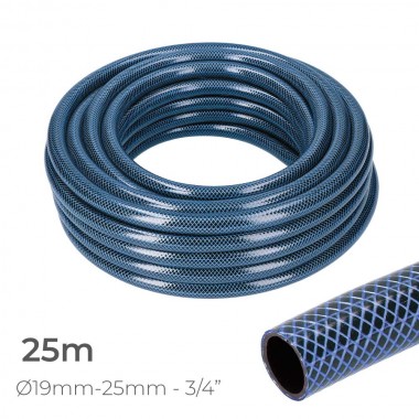 Manguera de jardin blue interior ø19mm. exterior ø25mm (3/4") rollo 25m edm